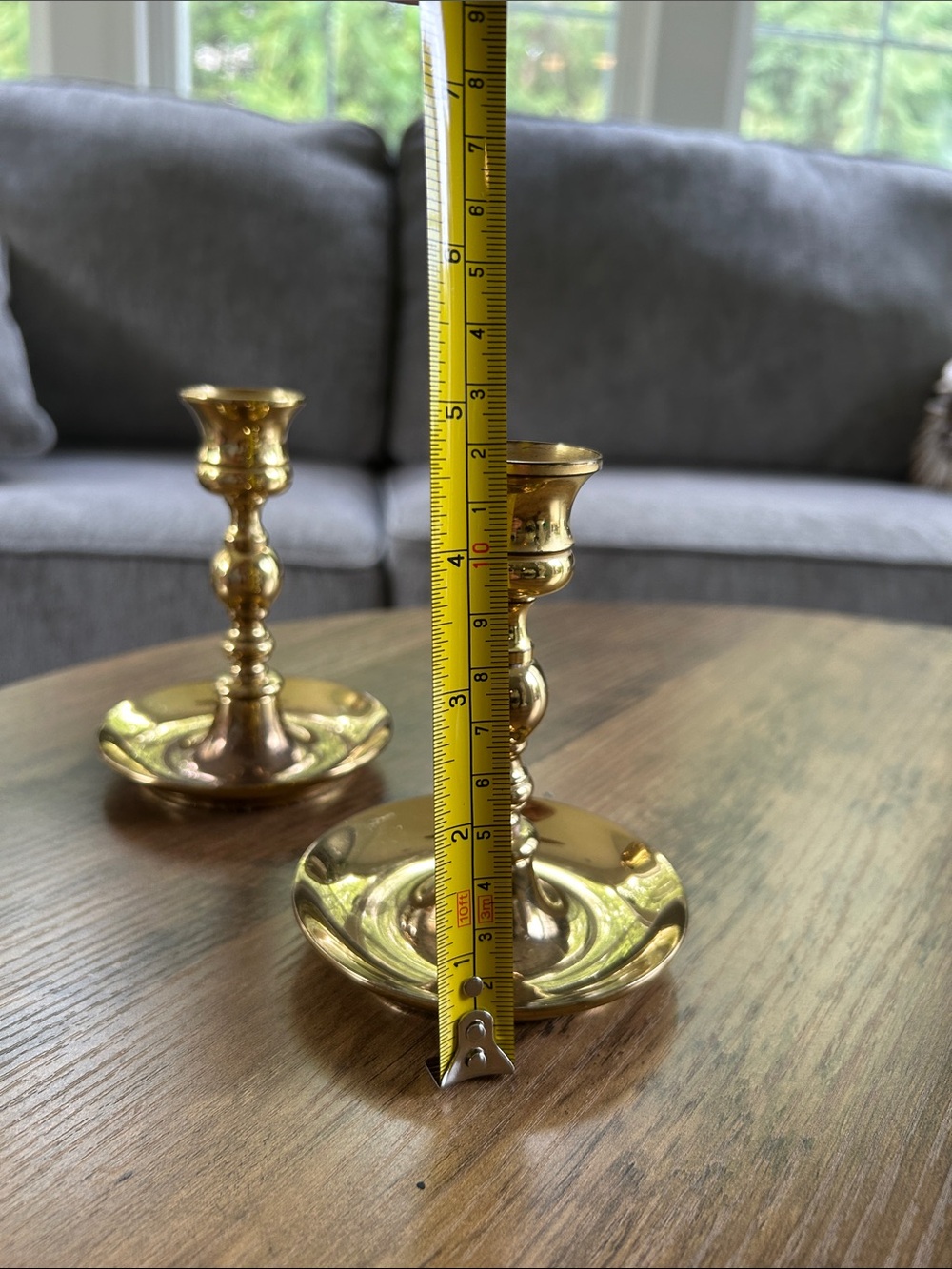 baldwin Polished Gold Brass Candlestick Pair - Picture 7 of 7